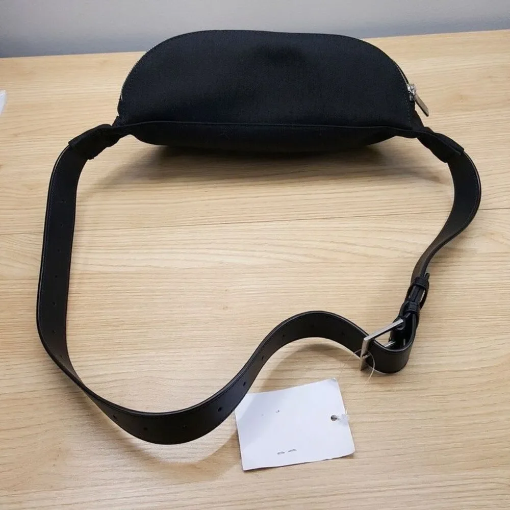SAINT LAURENT Marsupio Black Canvas Belt Bag Logo Monogram Authentic Luxury YSL